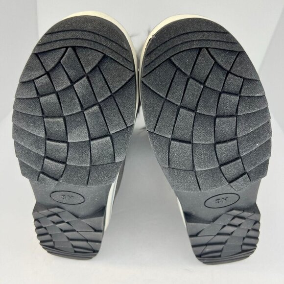 Womens Dark Gray Waterproof Lace Up Faux Fur Winter Mid Calf Size 8M Snow Boots - Picture 7 of 8